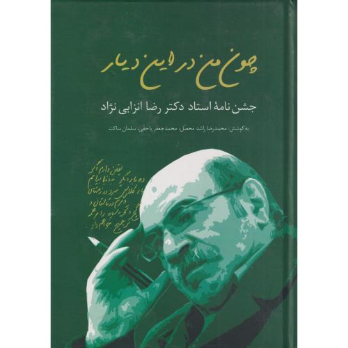 چون من در این دیار (جشن نامه استاد دکتر رضا انزابی تژاد )